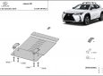 Scut antifurt din aluminiu pentru catalizator Lexus UX 3