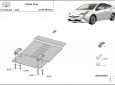 Scut antifurt din aluminiu pentru catalizator Toyota Prius 3