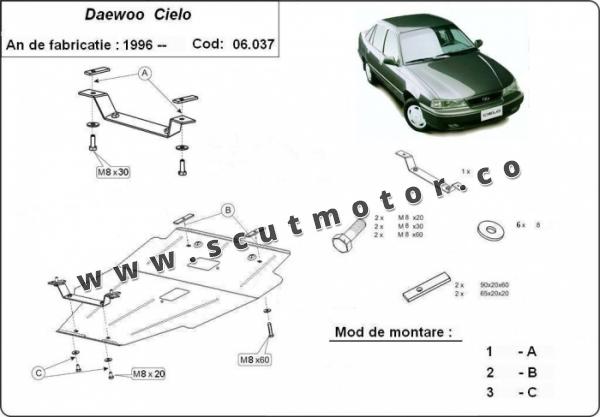 Scut motor Daewoo Cielo 1