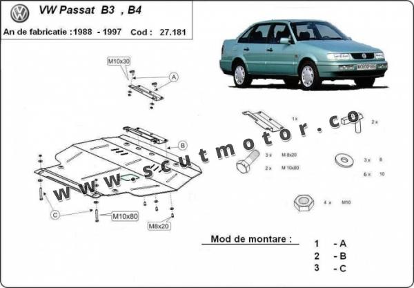 Scut motor Volkswagen Passat - B3, B4 - Diesel 1