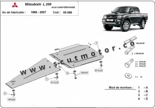 Scut cutie de viteză și diferențial Mitsubishi L 200 1