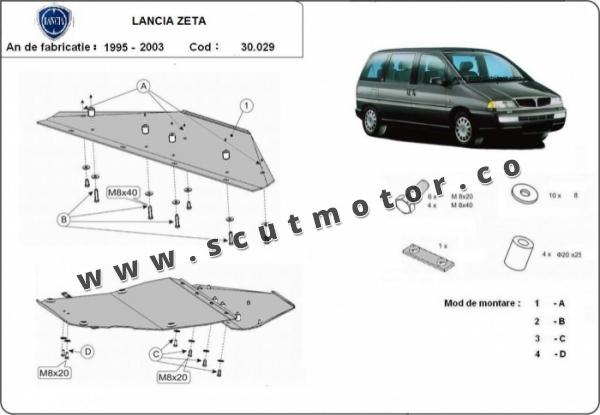 Scut motor și cutie de viteză Lancia Zeta 1