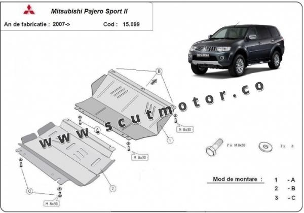 Scut motor și radiator Mitsubishi Pajero Sport 2 3