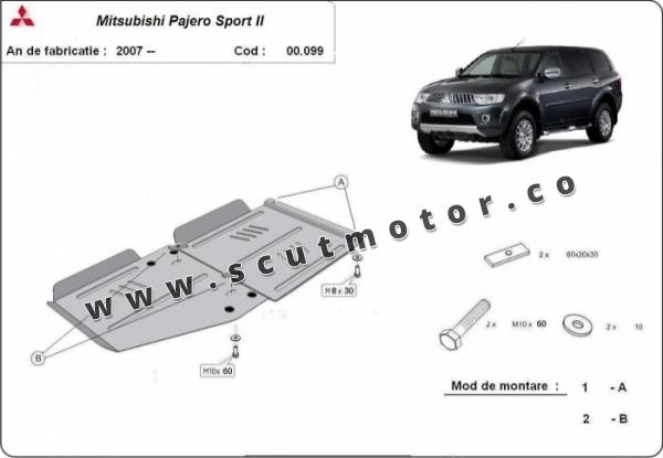 Scut cutie de viteză și radiator Mitsubishi Pajero Sport 2 3