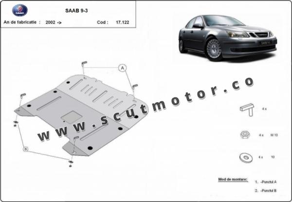 Scut motor și cutie de viteză Saab 9-3 1