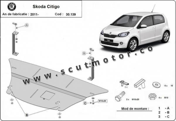 Scut motor și cutie de viteză Skoda Citigo 5