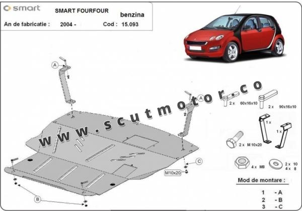 Scut motor și cutie de viteză Smart FourFour benzină 1