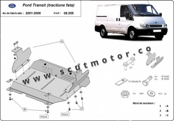 Scut motor și cutie de viteză Ford Transit - tracțiunea față 1