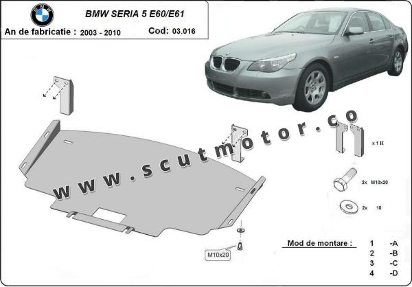 Scut motor BMW Seria 5 E60/E61 cu bară normală 1