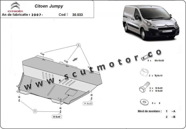 Scut motor și cutie de viteză Citroen Jumpy 1