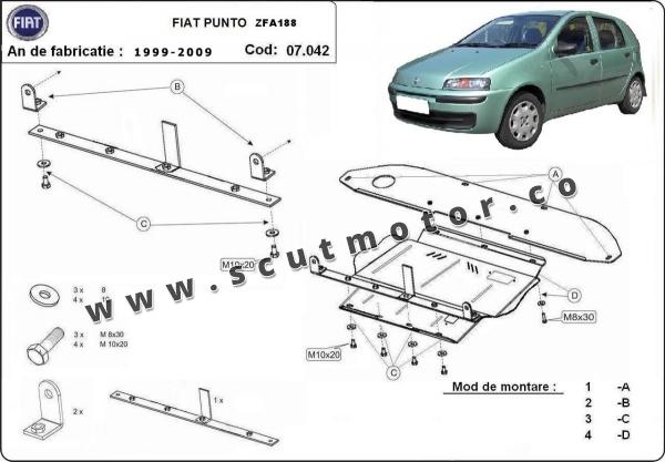 Scut motor Fiat Punto 3