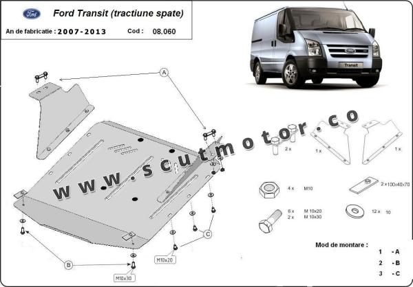 Scut motor Ford Transit - tracțiunea spate 1