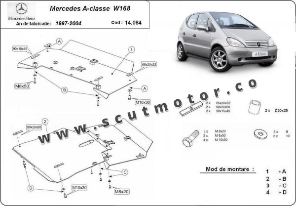 Scut motor Mercedes A-Class W168 1