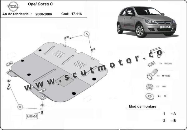 Scut motor Opel Corsa C 1