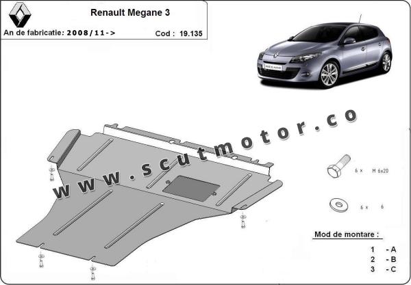 Scut motor și cutie de viteză Renault Megane 3 1