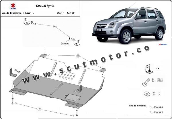 Scut motor și cutie de viteză Suzuki Ignis 1