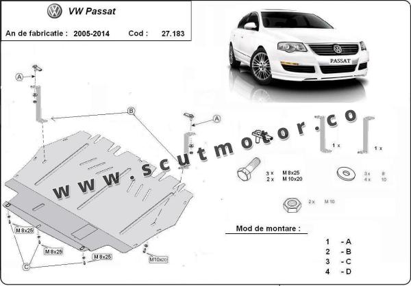 Scut motor VW Passat B6, B7 1