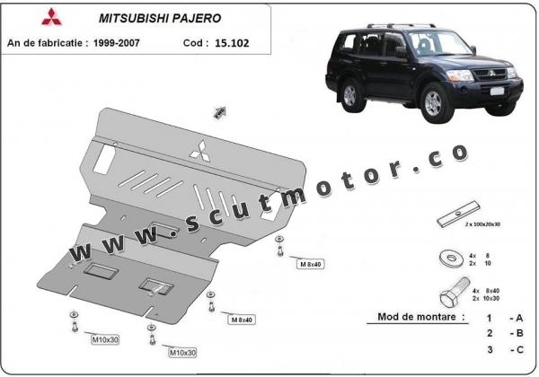 Scut motor și radiator Mitsubishi Pajero 3 (V60, V70) 1