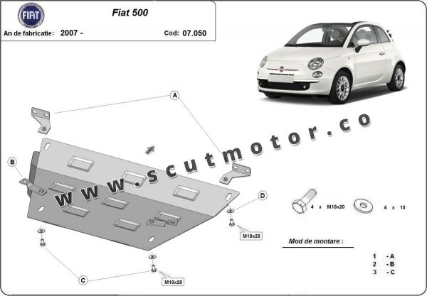 Scut motor Fiat 500 3