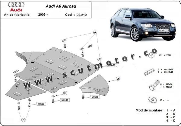 Scut motor Audi A6 Allroad 2 - cu lateral 1