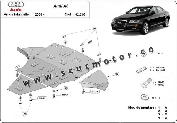 Scut motor Audi A6 cu lateral 3