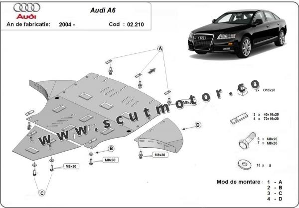 Scut motor Audi A6 cu lateral 1