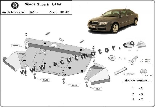 Scut motor Skoda Superb - 2.5 Tdi, V6 1