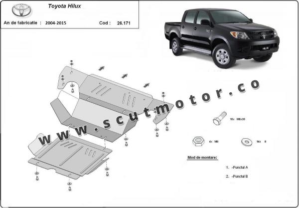 Scut motor și radiator Toyota Hilux 1