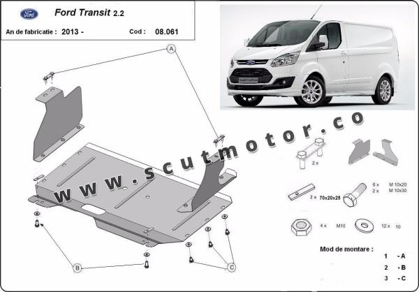 Scut motor Ford Transit - tracțiunea față 1