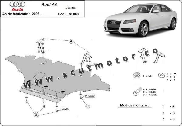 Scut motor Audi A4 B8 - benzină 1