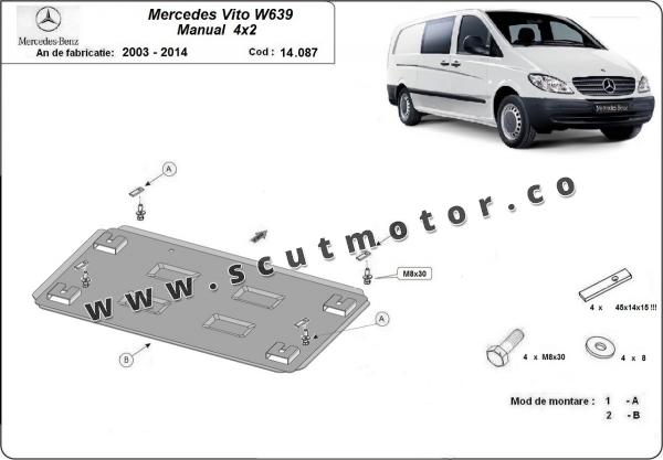Scut motor metalic Mercedes Vito W639 - 2.2 D 4x2 3