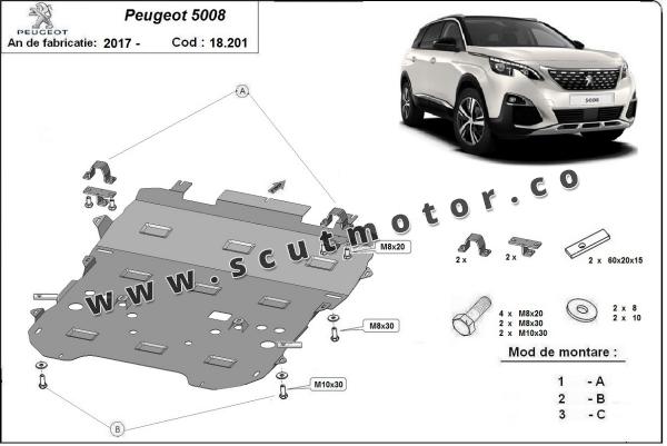 Scut motor și cutie de viteză Peugeot 5008 1