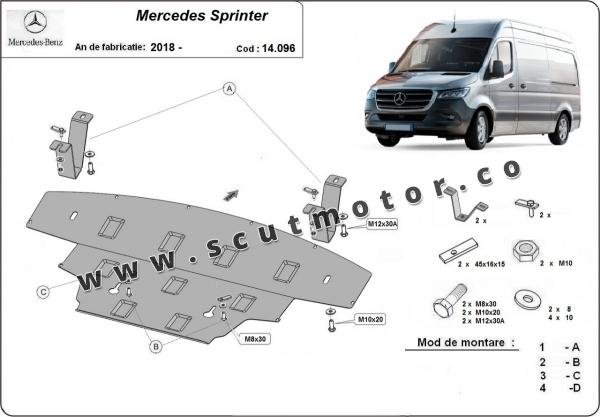 Scut motor Mercedes Sprinter-Tracțiune spate 1