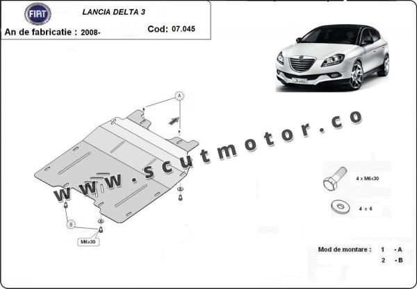 Scut motor și cutie de viteză  Lancia Delta 3 3