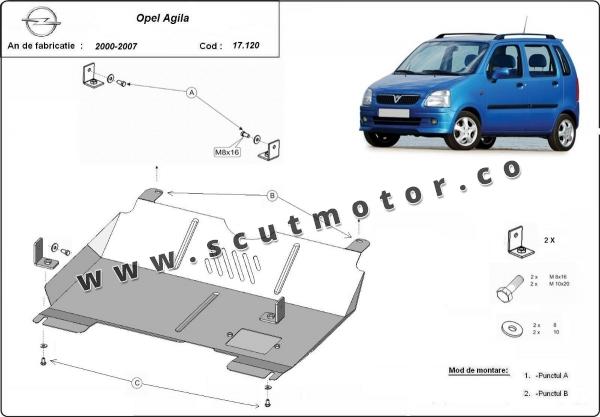 Scut motor Opel Agila (H00) 1