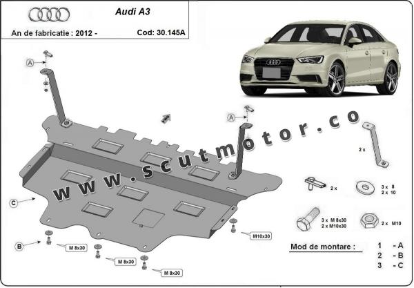 Scut motor Audi A3 (8V) - cutie de viteză automată 1
