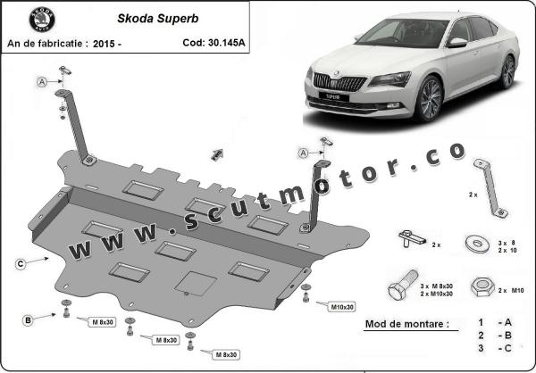 Scut motor Skoda Superb - cutie de viteză automată 1