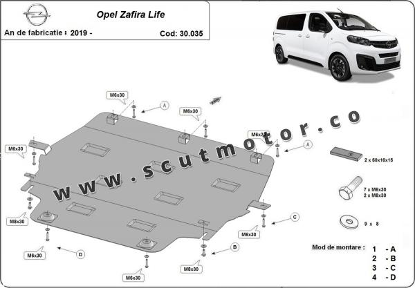 Scut motor metalic Opel Zafira Life 2