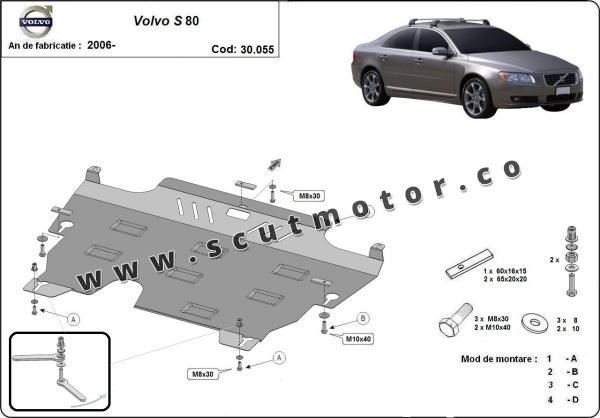 Scut motor și cutie de viteză Volvo S80 8