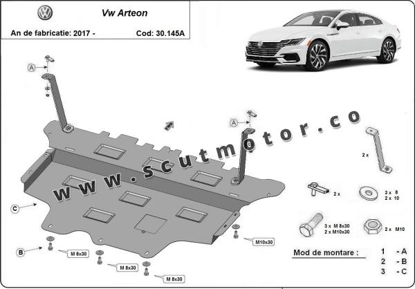 Scut motor Volkswagen Arteon - cutie de viteză automată 1