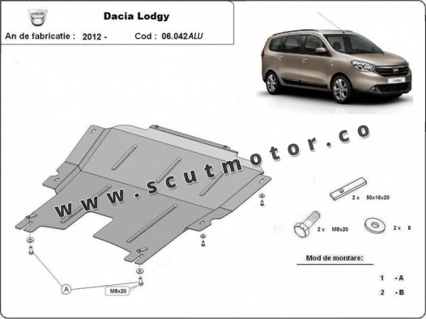 Scut motor metalic din aluminiu Dacia Lodgy 6