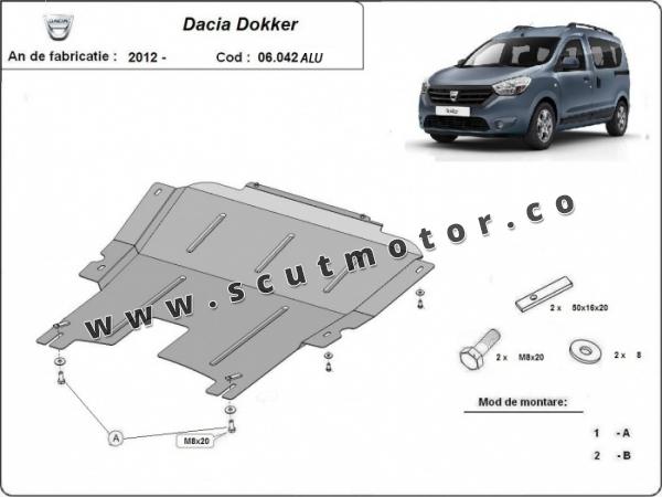 Scut motor metalic din aluminiu Dacia Dokker 6