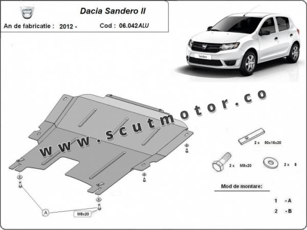 Scut motor metalic din aluminiu Dacia Sandero 2 6