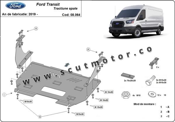 Scut motor și cutie de viteză Ford Transit - tracțiunea spate 1