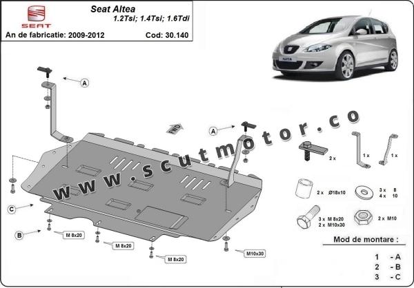 Scut motor și cutie de viteză Seat Altea 1