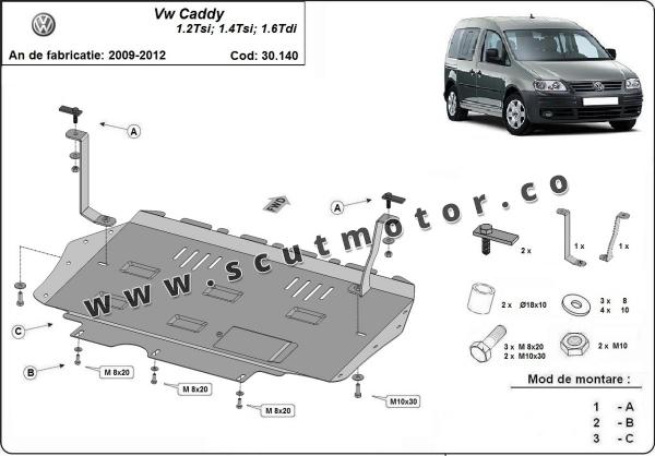 Scut motor Metalic Volkswagen Caddy 1