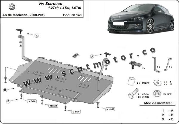 Scut motor Volkswagen Scirocco 1