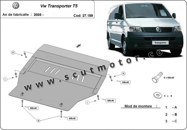 Scut motor Volkswagen Transporter T5 1