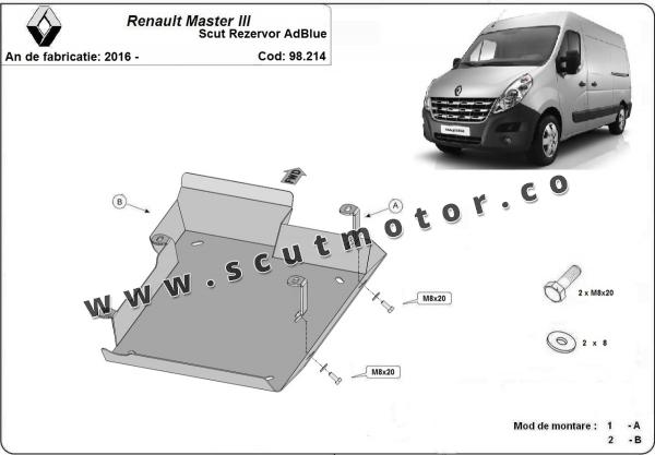 Scut rezervor AdBlue Renault Master 3 - Model 2 1