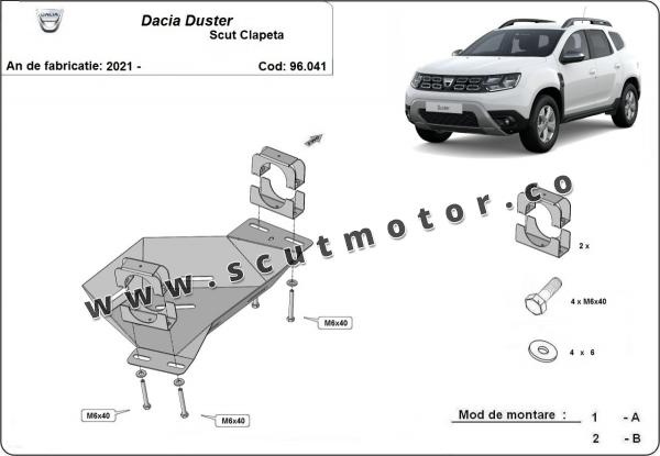 Scut clapeta Dacia Duster 2